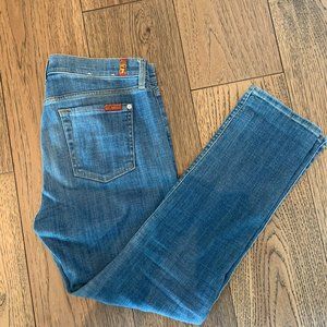 7 For All Mankind Jeans, "relaxed skinny," sz 28